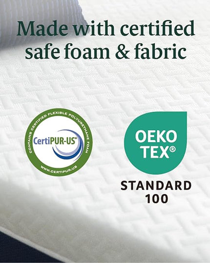 ZINUS 12 Inch Cooling Comfort Hybrid Mattress [New Version], Full, Fiberglass free, Medium Firm Feel, Motion Isolation, Certified Safe Foams & Fabric, Mattress in A Box - LeafyLoom