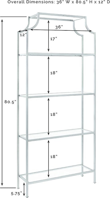 Crosley Furniture Aimee Etagere Bookcase, Oil-Rubbed Bronze - LeafyLoom