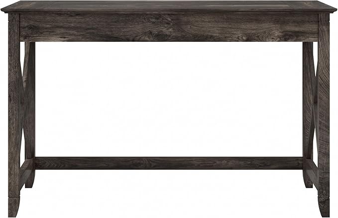 Bush Furniture Key West 48W Writing Desk in Dark Gray Hickory - LeafyLoom