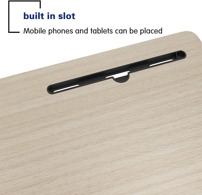 SogesGame Side Table with Wheels,Snack Side Table with Castors Mobile End Table Easy to Assemble for Laptop (Maple) - LeafyLoom