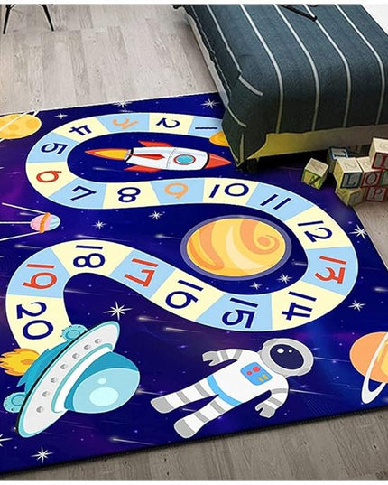 Kid Rug Carpet Playmat for Toy Cars and Train，Play Area Rug with Rubber Backing，Fun Throw Rug，Ideal Gift for Children Baby Bedroom Play Room(100×160cm/39×63in) - LeafyLoom