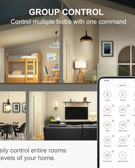 Sengled Alexa, WiFi, Smart Light Bulbs that Work with Alexa & Google Assistant,A19 Soft White(2700K)No Hub Required,800LM 60W Equivalent HighCRI)90,4Count(Pack of 1) Sengled