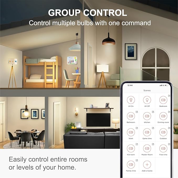 Sengled Alexa, WiFi, Smart Light Bulbs that Work with Alexa & Google Assistant,A19 Soft White(2700K)No Hub Required,800LM 60W Equivalent HighCRI)90,4Count(Pack of 1) Sengled