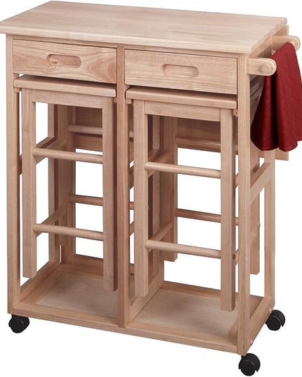 Winsome Wood Suzanne Kitchen, Square, Natural, Beech - LeafyLoom