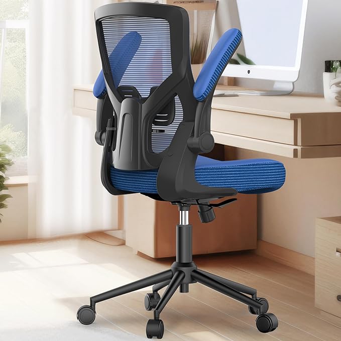 Office Chair, High Back Desk Chair Adjustable Height and Ergonomic Design Home Office Computer Chair Executive Lumbar Support Padded Flip-up Armrest Swivel Task Chair - LeafyLoom