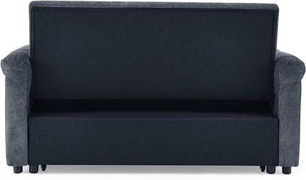 Large 2 Seater Sofa&Couch Loveseat W/Pull Out Sleeper Couch Bed and Pillows,3 in 1 Reclining Backrest Love Seat Convertible Twin XL Size Sleeper&Sofabed for Home Apartment Office Living Room - LeafyLoom