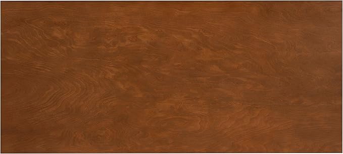 Linon Melissa Mid-Century Walnut Desk, 42" W x 19" D x 30" H - LeafyLoom