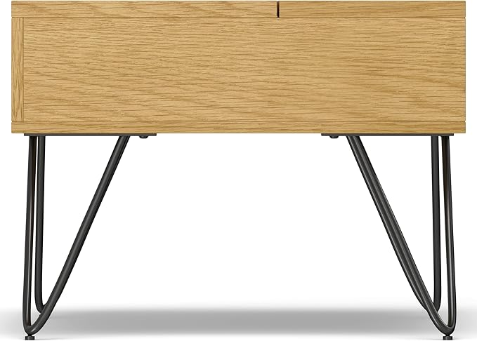 SIMPLIHOME Hunter Small Lift Top Coffee Table, 36 inch, Oak - LeafyLoom