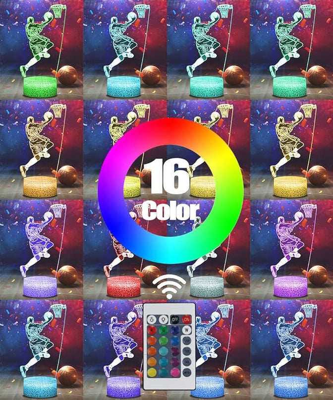 Baseketball Gifts for Boys, Baseketball Night Light with 16 Colors Adjustable Remote Touch Baseketball Decor Toys Birthday Gifts for Boys - LeafyLoom