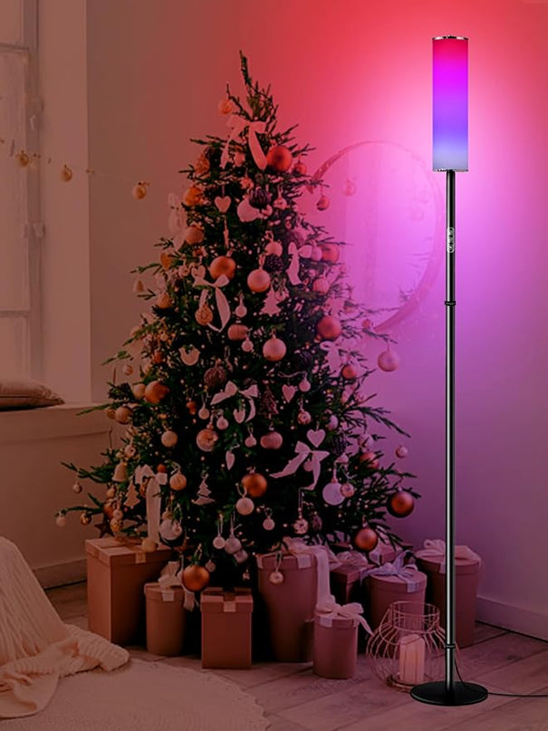 chiphy RGB Floor Lamp, 75'' Color Changing Floor Lamp, LED Cylinder Floor Lamp Alexa Lamp APP Control, Music Sync DIY Mode, 18W 1600 Lumen Modern Lamp for Living Room Bedroom Gaming Room Party - LeafyLoom