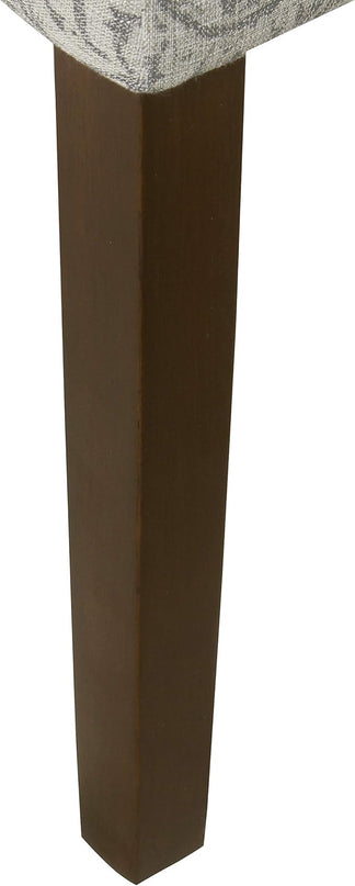 HomePop Parsons Classic Upholstered Accent Dining Chair, Set of 2, Gray and Cream - LeafyLoom