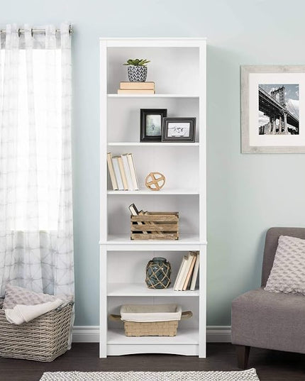 Prepac Prepac Home Office Tall 6-Shelf Bookcase - LeafyLoom