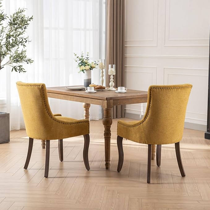 NicBex Haerin-SD-00088-LWJ Dining Chairs, 22.8"x20.8"x35.4", Golden - LeafyLoom