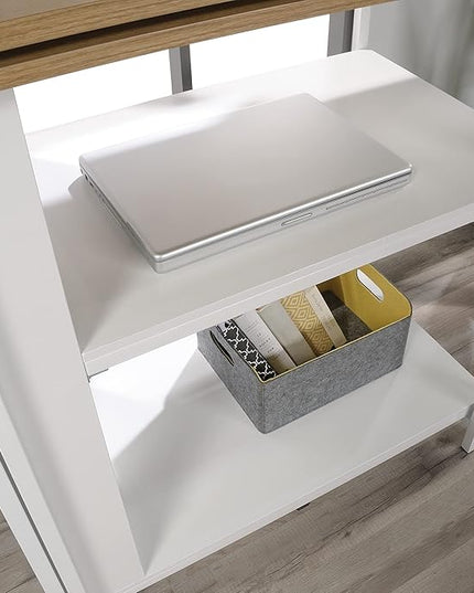 Sauder Miscellaneous Storage Kitchen Island, L: 31.50" x W: 32.88" x H: 36.00", White Finish - LeafyLoom