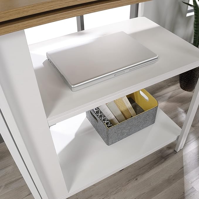 Sauder Miscellaneous Storage Kitchen Island, L: 31.50" x W: 32.88" x H: 36.00", White Finish - LeafyLoom