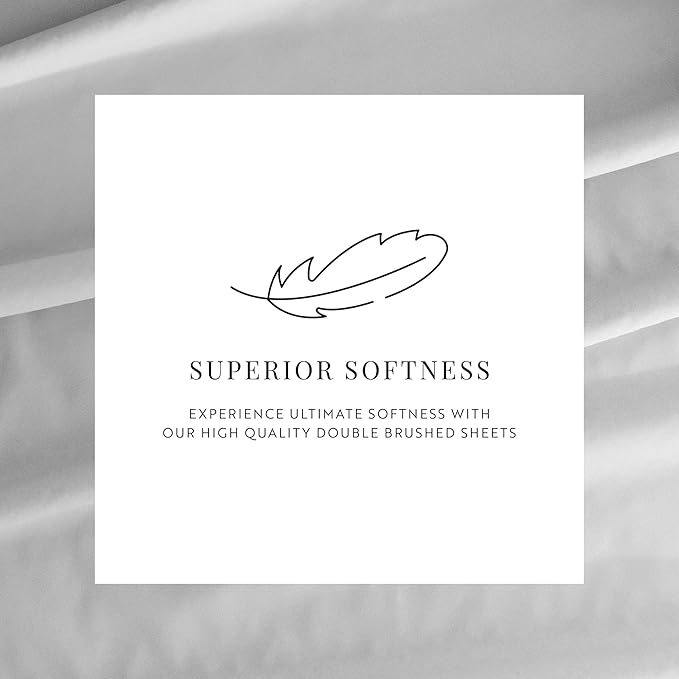 Linen Market Bed Sheets for King Size Bed (Light Gray) - Sleep Better Than Ever with These Soft and Cooling King Sheets - Deep Pocket Fits 16" Thick Beds - 4 Piece King Sheet Set - LeafyLoom
