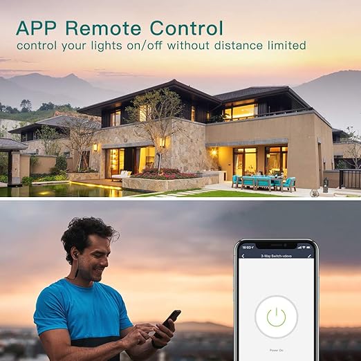 TREATLIFE 3 Way Smart Light Switch 4 Pack, 2.4GHz Wi-Fi Smart Switch Works with Alexa and Google Home, Neutral Wire Required, Remote Control, FCC Certified, No Hub Required TREATLIFE