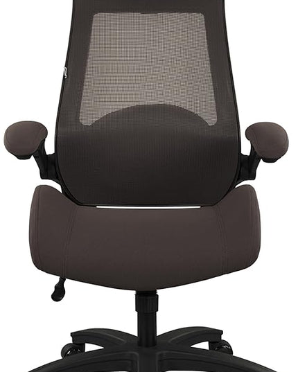 BOLISS 400lbs Ergonomic Mesh Office Chair, High Back Desk Chair - Adjustable Headrest with Flip-Up Arms, Tilt Function, Lumbar Support and Swivel Computer Task Chair-Brown - LeafyLoom