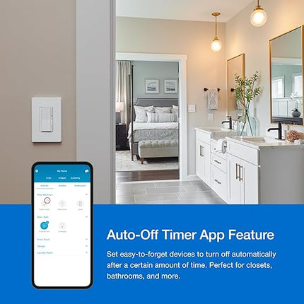 Lutron Caseta Smart Lighting Original Dimmer Switch (Lutron Smart Hub Required), for Light Bulbs, 150 Watt, Single-Pole/3-Way, No Neutral Required, PD-6WCL-WH-2, White, 2 Pack Lutron