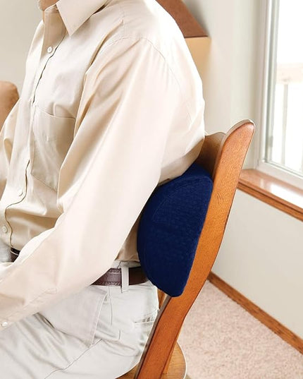 Carex Memory Foam Lumbar Pillow and Leg Pillow - Half Moon Pillow For Lower Back, Knee - Bolster Pillow For Legs - LeafyLoom