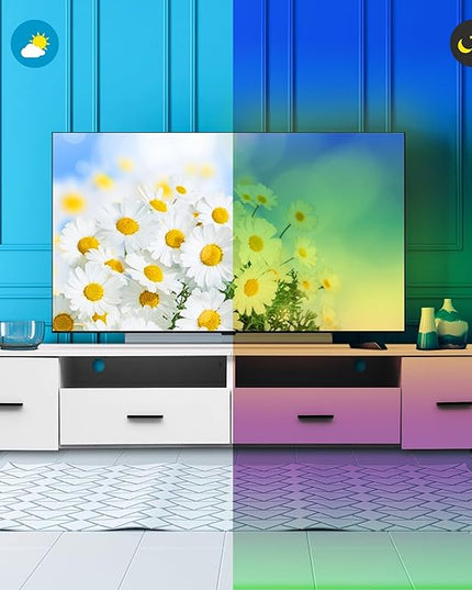 NicBex TV Stand for 90 Inch TV Modern TV Media Console Table with 4 Storage Drawers,Entertainment Center with Storage for Living Room,82.68 Inch,White - LeafyLoom