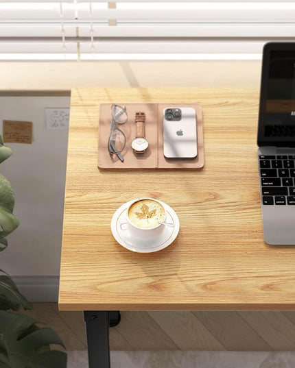 Computer Desk, 61.9 inches Folding Table Home Office Desk for Home Office, Gaming Desk, No Install Needed, Multifunctional Laptop Table - LeafyLoom