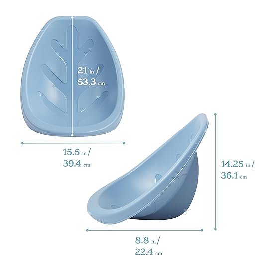 ECR4Kids Leaf Floor Seat, Rocker Chair, Powder Blue, 6-Piece - LeafyLoom