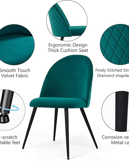 NicBex Haerin-SD-00332-LWJ Dining Chairs, 21.3"x20.5"x33.1", Green - LeafyLoom