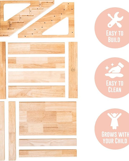 Montessori Bookshelf - Book Display Shelf for Toddler - Forward/Front Facing Bookcase Rack Display - LeafyLoom