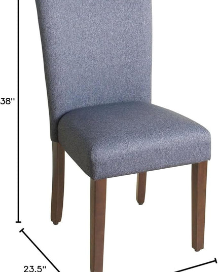 HomePop Parsons Classic Upholstered Accent Dining Chair, Single Pack, Blue - LeafyLoom