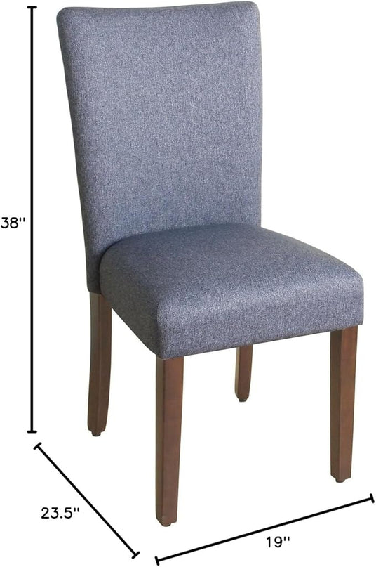 HomePop Parsons Classic Upholstered Accent Dining Chair, Single Pack, Blue - LeafyLoom
