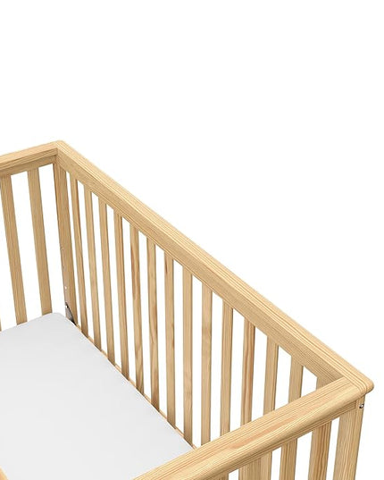 Storkcraft Hillcrest 4-in-1 Convertible Crib (Natural) - Converts to Daybed, Toddler Bed, and Full-Size Bed, Fits Standard Full-Size Crib Mattress, Adjustable Mattress Support Base - LeafyLoom