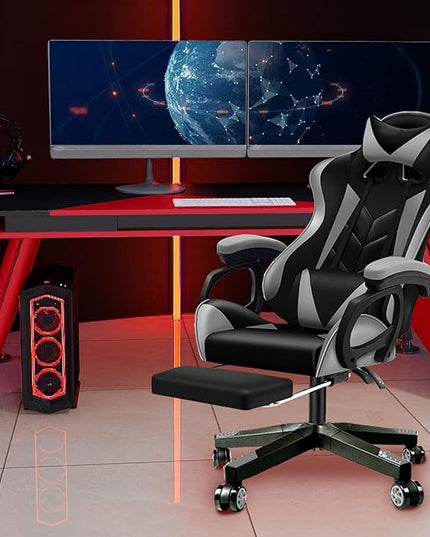 28 inch Nylon Gaming Chair Base Replacement with 5 Casters, Heavy Duty Office Chair Base Part - LeafyLoom