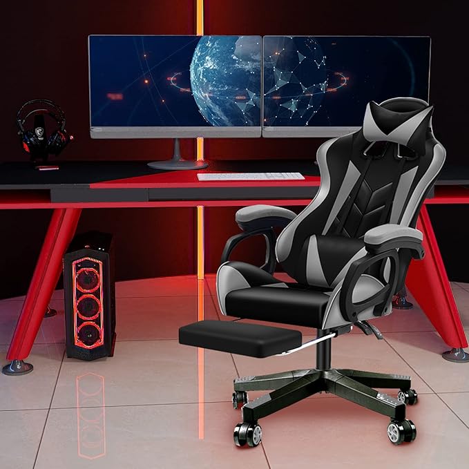 28 inch Nylon Gaming Chair Base Replacement with 5 Casters, Heavy Duty Office Chair Base Part - LeafyLoom