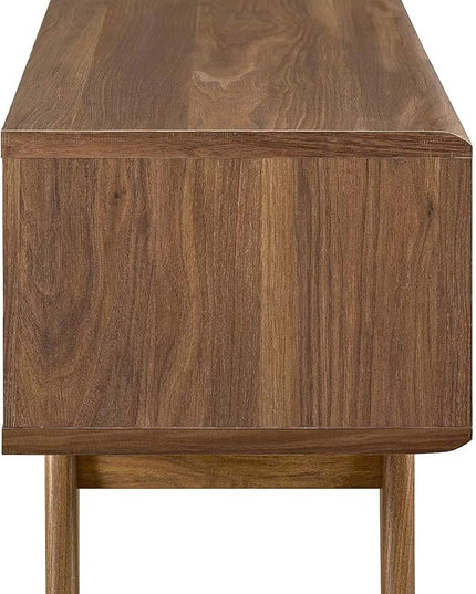 Modway Render 48" Mid-Century Modern Low Profile Media Console TV Stand, 48 Inch, Walnut - LeafyLoom