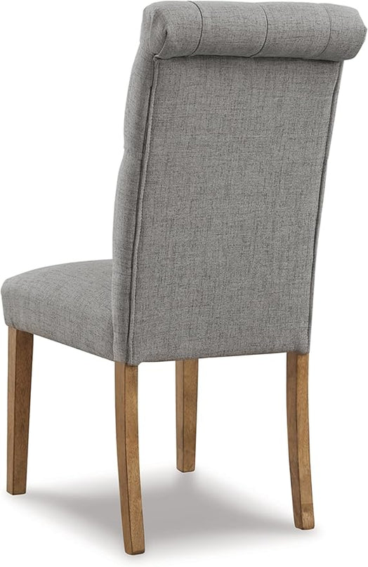 Signature Design by Ashley Harvina French Country 19" Tufted Upholstered Dining Chair, 2 Count, Gray - LeafyLoom