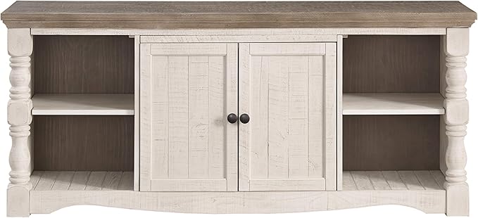 Signature Design by Ashley Havalance Farmhouse TV Stand and End Table Bundle | Fits TVs up to 65 inches - LeafyLoom