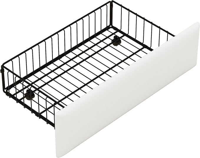 Twin Size Daybed with 2 Storage Drawers, Upholstered Daybed with Charging Station and LED Lights, PU Leather Fabric Bedframe w/Headboard & Wood Slat Support for Living Room, White - LeafyLoom