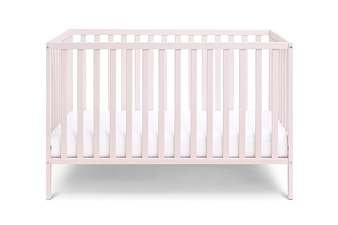 Suite Bebe Palmer 3 in 1 Convertible Crib - Quick Ship, Pastel Pink - LeafyLoom
