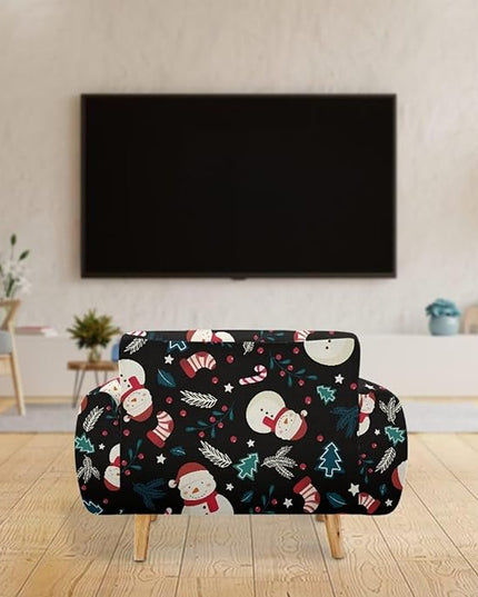 FKELYI Christmas Decor Sofa Couch Cover Cute Snowman Furniture Protector Easy Going Stretch Sofa Slipcover for Indoor Washable Sofa Slipcovers M FKELYI