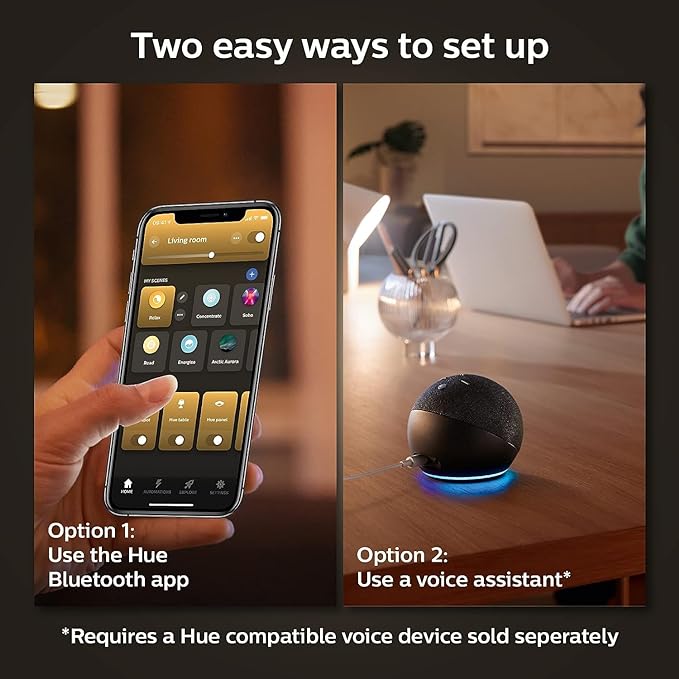 Philips Hue Smart 40W B39 Candle-Shaped LED Bulb - White Ambiance Warm-to-Cool White Light - 1 Pack - 450LM - E12 - Indoor - Control with Hue App - Works with Alexa, Google Assistant and Apple Homekit PhilipsHue