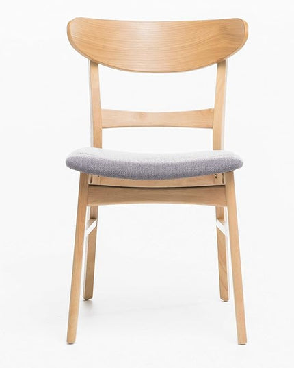 Christopher Knight Home Idalia Dining Chairs, 2-Pcs Set, Dark Grey / Oak Finish - LeafyLoom