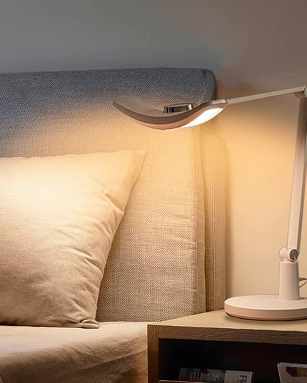 Eye-Care eReading Desk Lamp/Table Lamp/Task Lamp/Swing Arm Lamp: Auto-Dimming, CRI 97, Adjustable Temperatures, 51” Wide Illumination Desk Light for Home Office, Bedroom, Living Room - LeafyLoom
