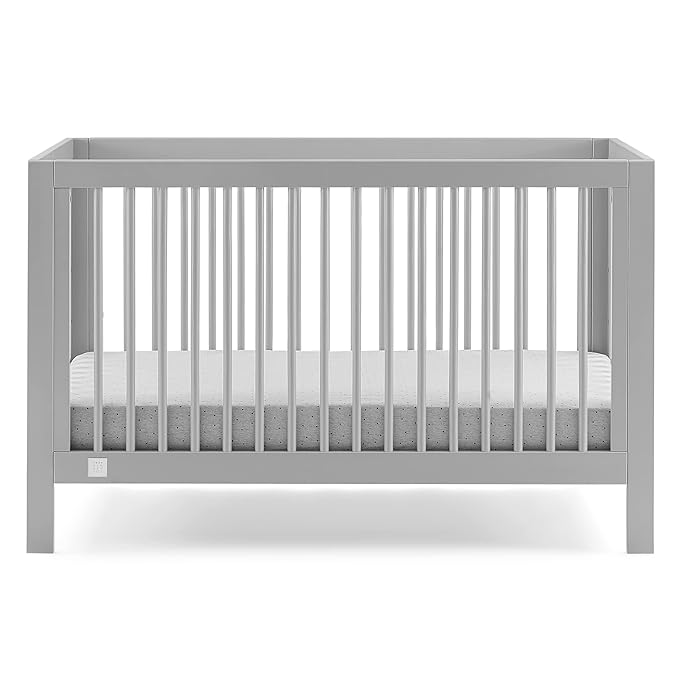GAP babyGap Charlie 6-in-1 Convertible Crib - Greenguard Gold Certified, Grey - LeafyLoom