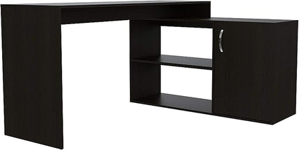 NicBex Kimberly-DW-00200-LWJ Home Office Desks, 59.64"x45.86"x30.11", Black - LeafyLoom