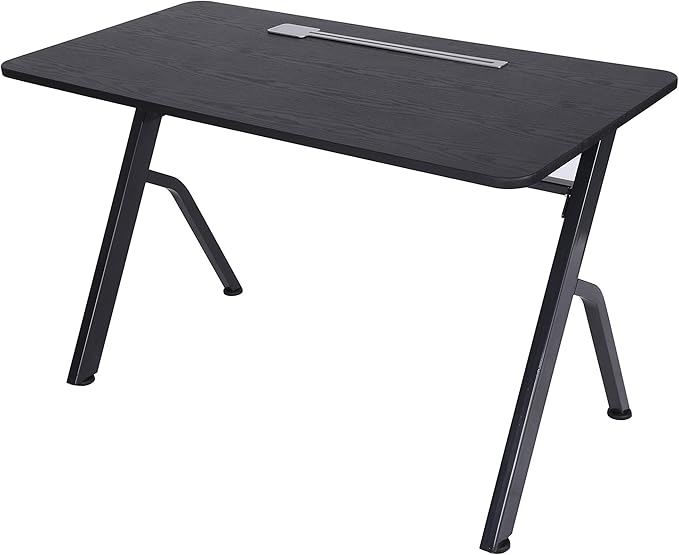ApexDesk 47" Computer Desk, Modern Simple Style Desk for Home Office, Study Student Writing Desk - Black - LeafyLoom