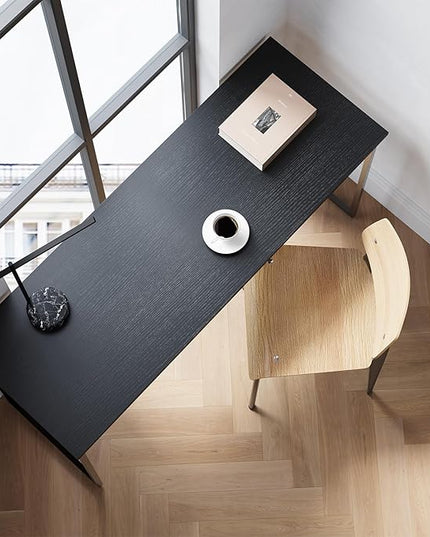 Folding Desk 30 Inch - Small Foldable Desk for Small Space Minimalist, Space Saving Collapsible Compact Desk Portable Table for Craft, Writing, Study and Work (No Assembly Required) - LeafyLoom