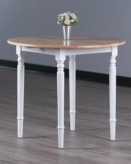 Winsome Wood Sorella Dining, 30 H, Natural/White - LeafyLoom