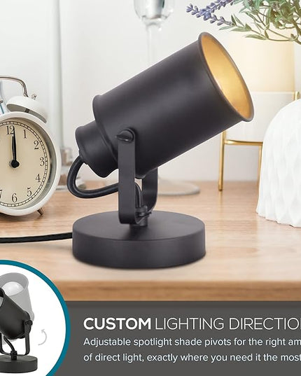 Catalina Lighting Modern Multipurpose Spotlight Desk or Wall Mount Accent Lamp, 6", Dark Bronze, 2 Count (Pack of 1) - LeafyLoom