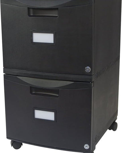 Storex 61312A01C File Cabinet, 1-Pack, Black - LeafyLoom